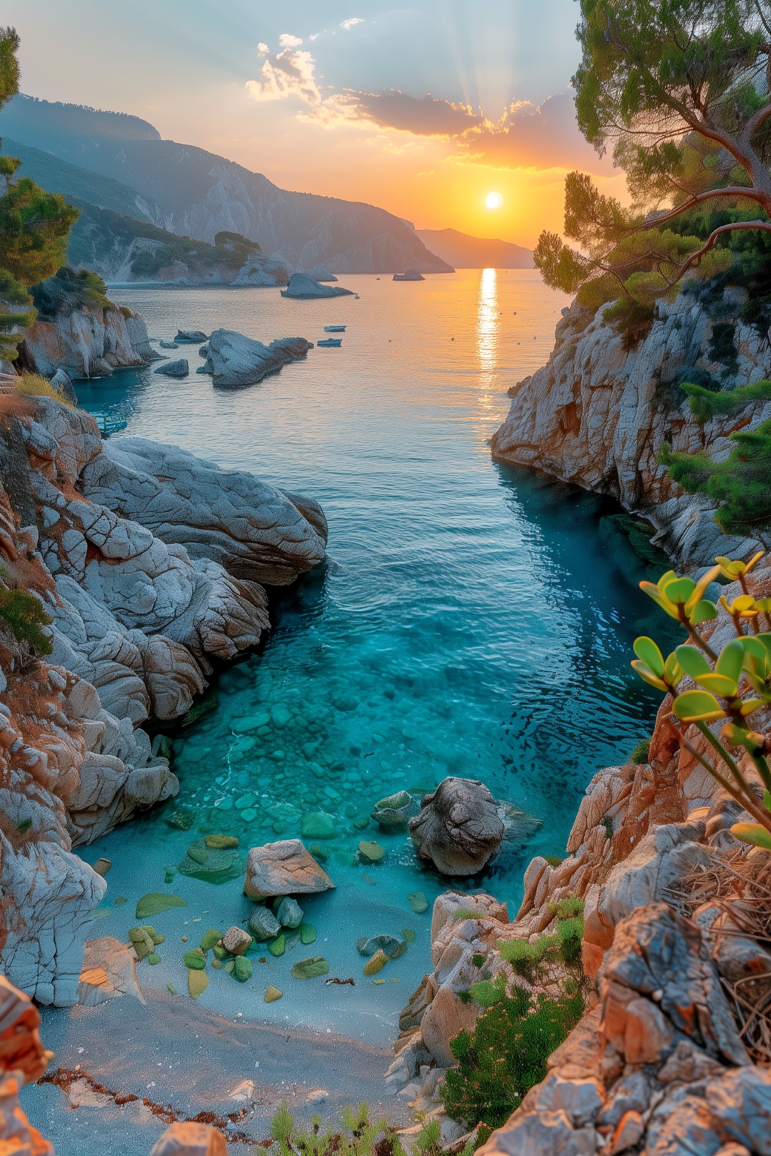 Paysage ouvrant sur une plage